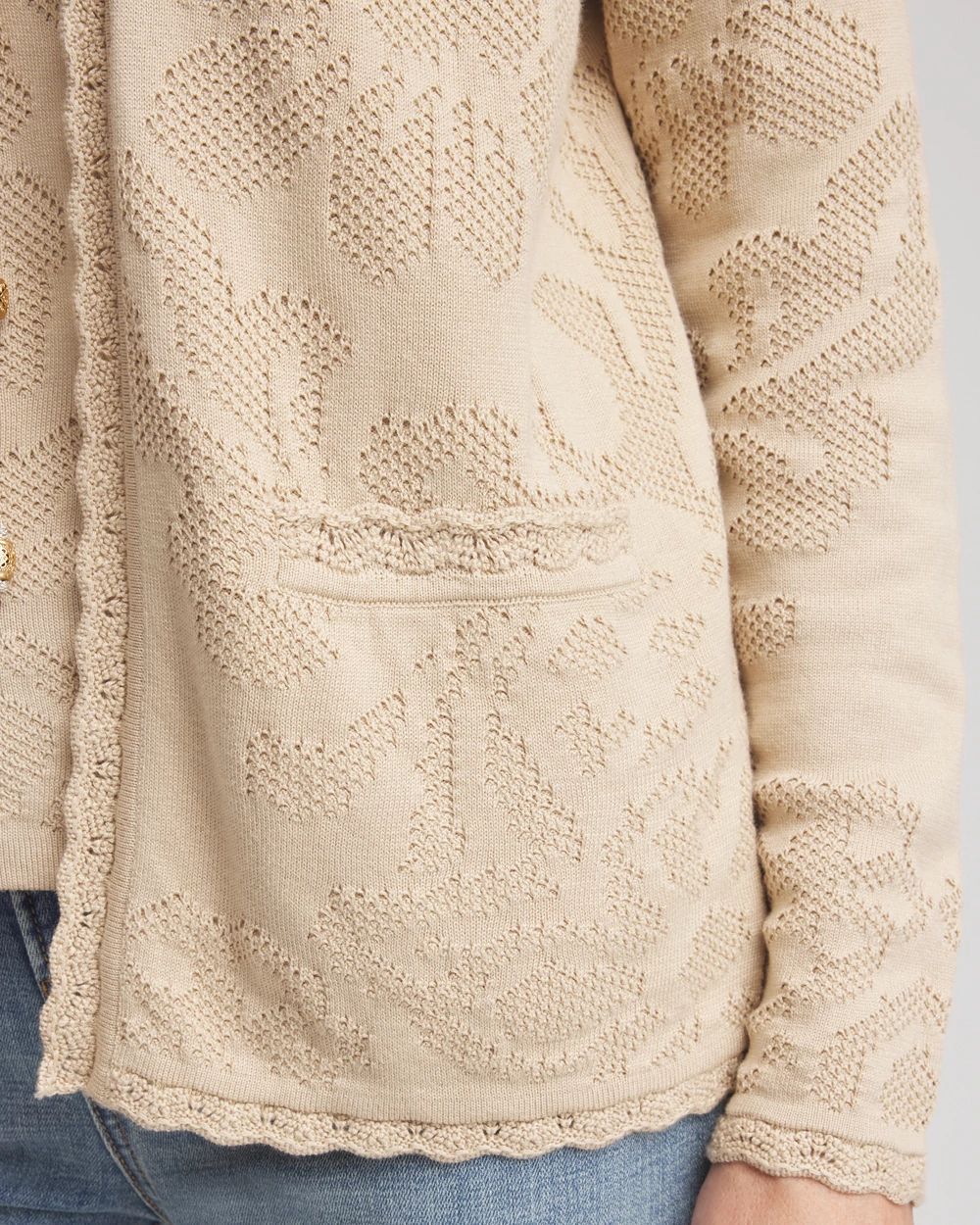 Pointelle Lace Scallop Cardigan | Chico's
